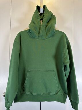 Aritzia TNA Sweatfleece Perfect Fit Hoodie in Green Size L